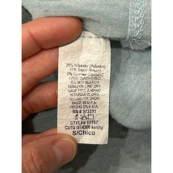 Gilli Womens Asymmetrical Hem Sleeveless Tank Top Blue Knit Sz Small - Picture 6 of 8